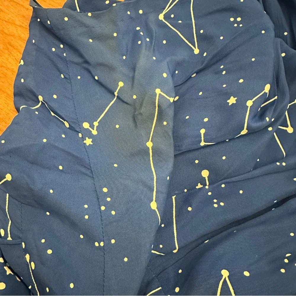 Vintage Raoul Constellation Blouson Dress Size 8 Small Pinup Rockabilly Blue - Picture 12 of 12